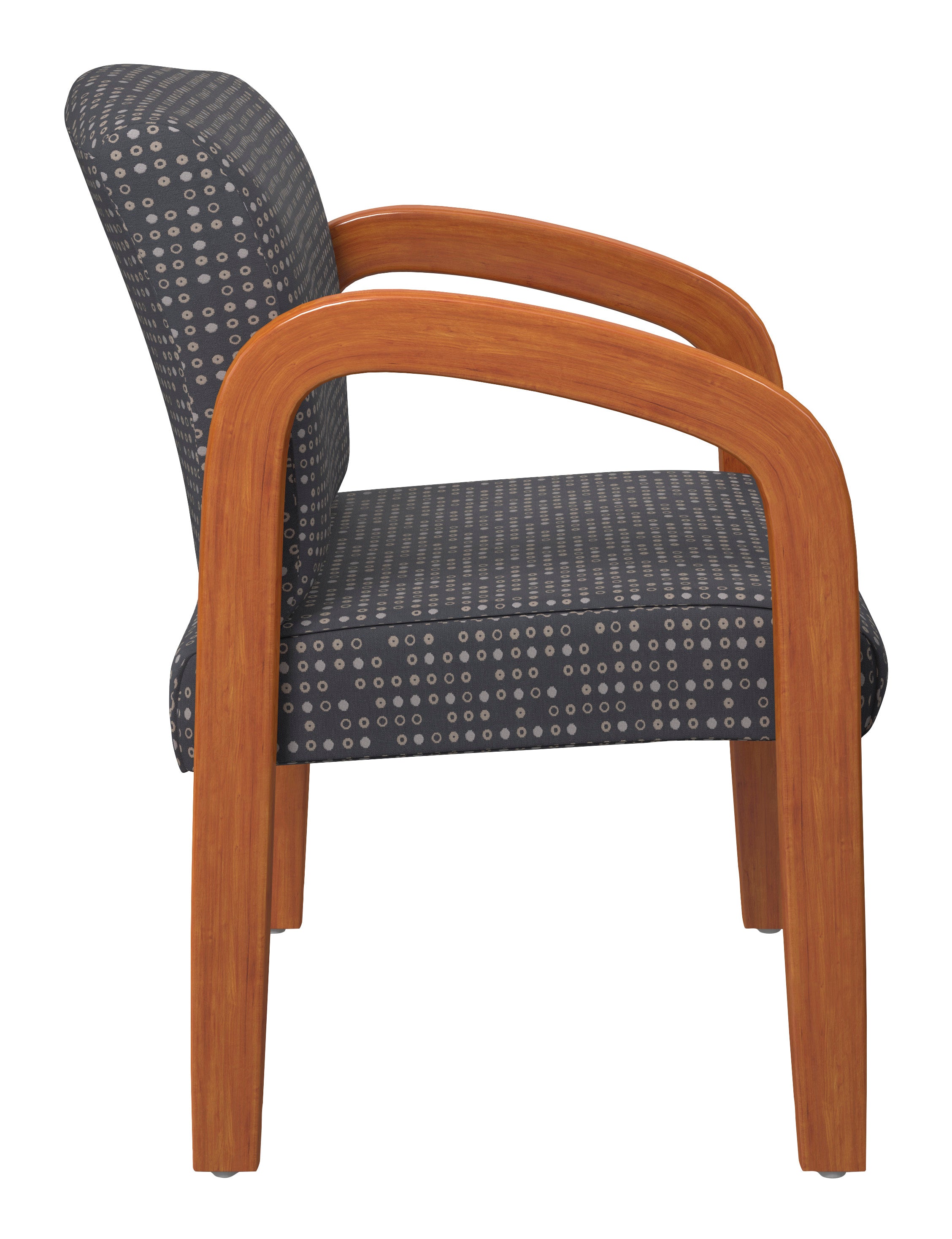 Medium Oak Finish Wood Visitor Chair 1